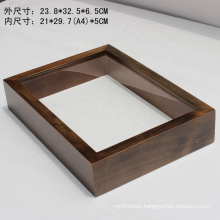 hot selling New Design A4 White Wooden 3d deep shadow box frames